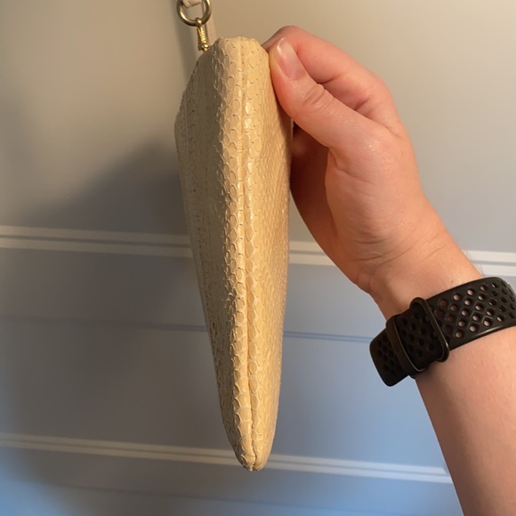 Vintage Clemente Snakeskin Purse Clutch Cream - Picture 6 of 8